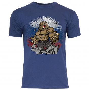Herren-Tees Metra M21 F140 „Russian Bear“ – Marineblau – M