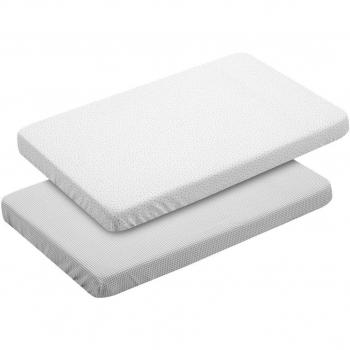 Set Lenzuola Regolabili Culla Vichy Grigio 50x82x10 cm