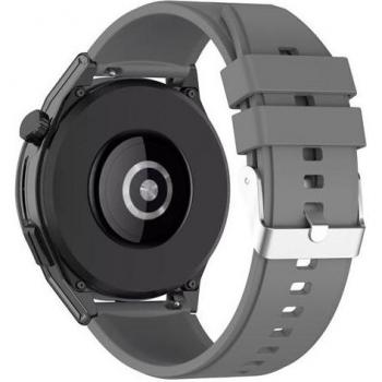 Correa Huawei Watch GT Runner - Silicona Gris con Hebilla Plateada