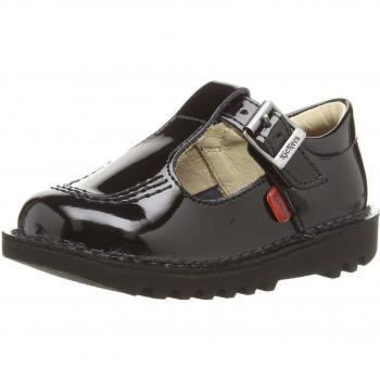 Kickers Kick Tpatent Infant, Mädchen Mary Jane Halbschuhe, Schwarz, 25 EU