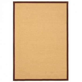 Carpetfine Sisalteppich Sisal, rechteckig, Höhe: 5 mm, mit farbiger Bordüre, Anti Rutsch Rückseite