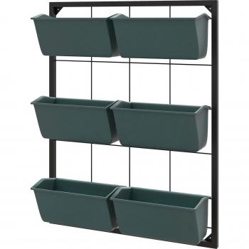 Orto Rialzato a 3 Livelli in Legno d'Abete per Verdure, Fiori e Piante da Giardino 93x93x35 cm
