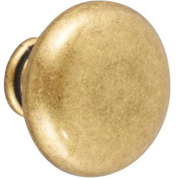 Bouton Anglais vieil or zamak 30 x 30 x 25 mm – Modèle Antik – Jaune Vieilli