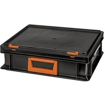 Alutec Magnus PC 10 Storage Container 400 x 133 x 300 mm Black and Orange
