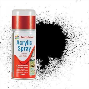 Humbrol Akryl Spray 85 Czerń Satynowa