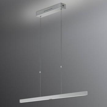 Suspension LED Linn 68 cm avec détecteur de gestes nickel mat