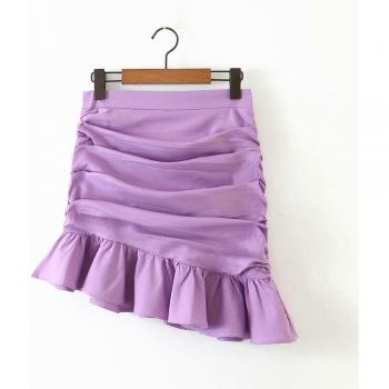 Chic Pleated Asymmetrical Skirt for Women