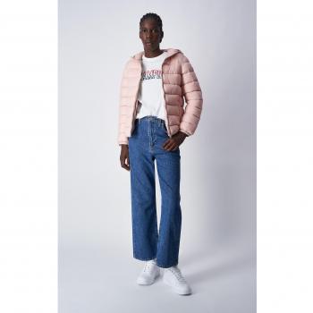 Rosa Nylonjacke mit C-Logo