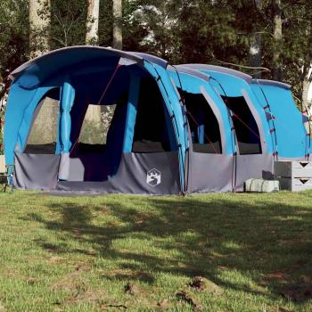 VidaXL Tente de camping tunnel 8 personnes bleu imperméable
