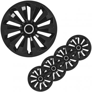 Set Copricerchi Fox Neri 13 - 4 Pezzi