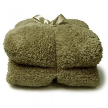 Coperta di Peli Plaid in Verde Muschio 150x200 – Comfort Invernale