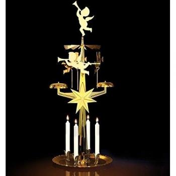 Carrusel Navideño Ángel Sueco Original con 4 Velas Giratorias