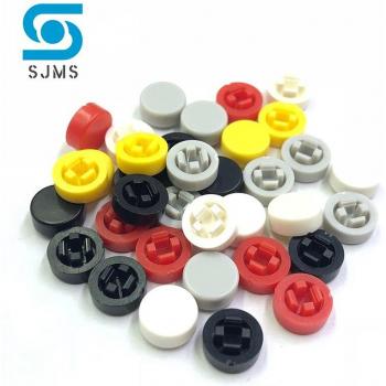 100 Pcs 6x6x7.3mm A44 Colorful Round Tactile Push Button Switch Caps