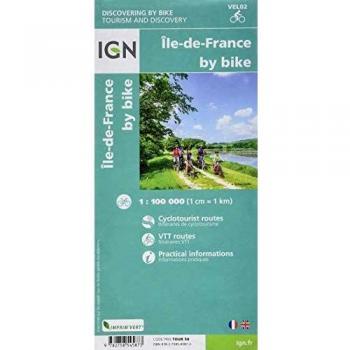 IGN Karte, Carte de loisirs de plain air L' Île-de-France à vélo