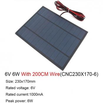 Mini DIY Solar System with 30/100/200CM Wire for Battery and Cell Phone Charger