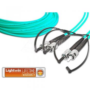 Lightwin High Quality Duplex LWL Patchkabel, MM OM3, ST (3 m)