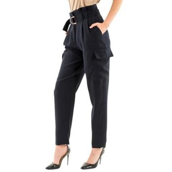 Morgan Pantalón de tiro alto con cinturón para mujer