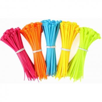 100PCS Colorful Plastic Cable Tie Straps 102mm x 2mm