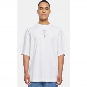 T-Shirt MERCHCODE Merchcode Herren Spring - Rose Huge Tee, Herren, Gr. M, weiß, 100% Baumwolle, bedruckt, casual, oversize, Rundhals, Halbarm, Shirts