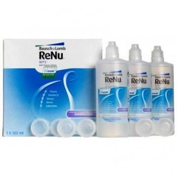 Renu Contact Lens Solution for Sensitive Eyes - 3x360ml solution