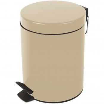 Pattumiera Rotonda a Pedale 3L di Sydney con Secchiello Estraibile – Beige – Spirella