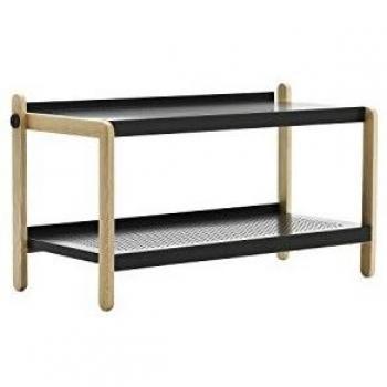 Étagère à Chaussures Normann Copenhagen, Hauteur 42 cm, Cadre en Bois, Acier perforé
