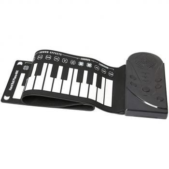 Portable 49-Key Electronic Roll-Up Keyboard Piano for Kids - EDF88 Educational Tool