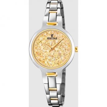 Festina Damen Armbanduhr F20380-2 Mademoiselle Edelstahl bicolor