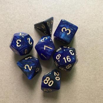 7-Piece Acrylic Polyhedral Dice Set for RPG Games
