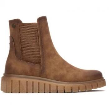Botines planos Refresh 173211 marrón con cremallera
