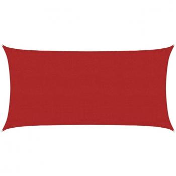 Toldo de vela rojo hdpe 160 g/m² 3x6 m (Vidaxl)
