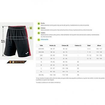 Joma Herren Tokio II Shorts XS in Weiß / Rot