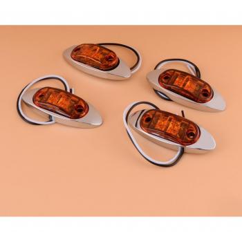 Universeller Lkw‑Kotflügler: 4 Stücke, 2 Diodes in Bernstein