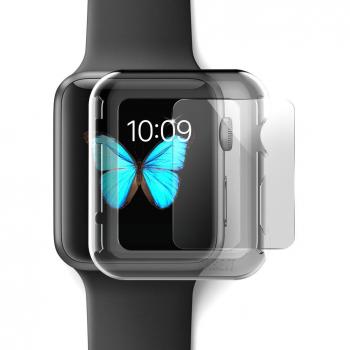 Custodia per Apple Watch Case & Glass 42mm | iCASEIT Premium Quality: Slim & Light | Impact & Scratch Protection