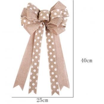 Adornos de Navidad para Bodas, Lazos Artesanales Navideños, Decoración de Bodas con Lazos