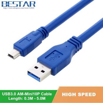 USB 3.0 A Male to Mini USB 3.0 10pin Cable 0.6m