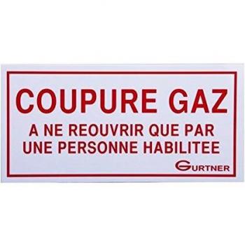Signalétique 'Coupure Gaz - Interdit de Réouvrir' - 200x100 mm