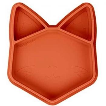 Assiette ISY Plate en silicone BABYMOOV Renard Rouge