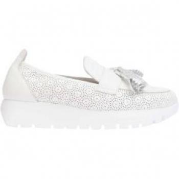 Mocasines de piel Materia blanco Wonders para mujer
