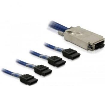Cavo Infiniband DeLOCK 4x SATA 1m (SFF 8470 - 4x SATA) Nero