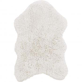 Tapis en Laine Naturelle Woolly Blanc 75x110