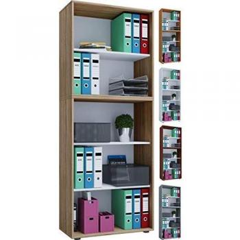 VCM Ordnerregal Bücherregal Lona 5f Buche