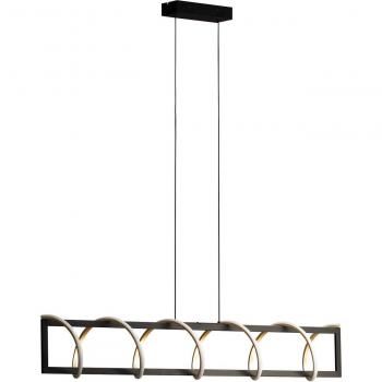 Gwen LED Pendant Light, Black/Gold, Metal, CCT, Dimmable