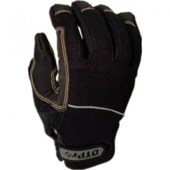 Guantes de trabajo resistentes al desgaste y a los pinchazos (medio, negro)