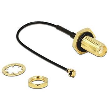 Fil coaxial SMA F → I‑PEX M 10 cm – Noir