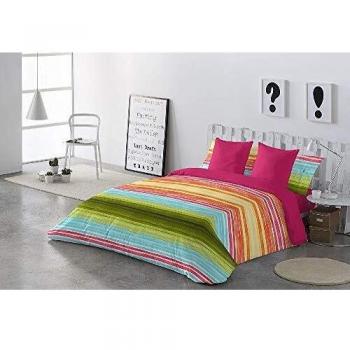 Funda nórdica Naf Naf Elyse 140x200 cm - Rosa/Verde/Azul
