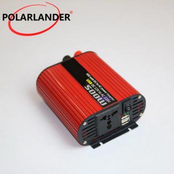 Inversor de Potencia 24V DC a 110V AC 500W Rojo