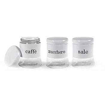 Tris di Barattoli in Vetro da 550 ml - Altezza 14 cm, Diametro 11 cm