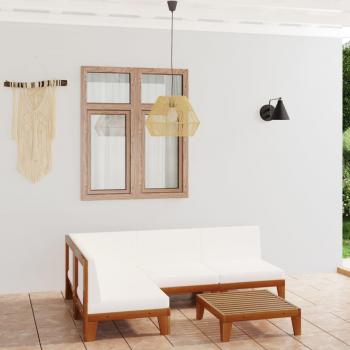 5-tlg. Garten-Lounge-Set mit Kissen aus Akazienholz