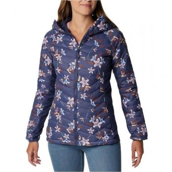 Columbia Powder Lite Hybrid Hooded Jacket Nocturnal Tiger Lilies Size S Women